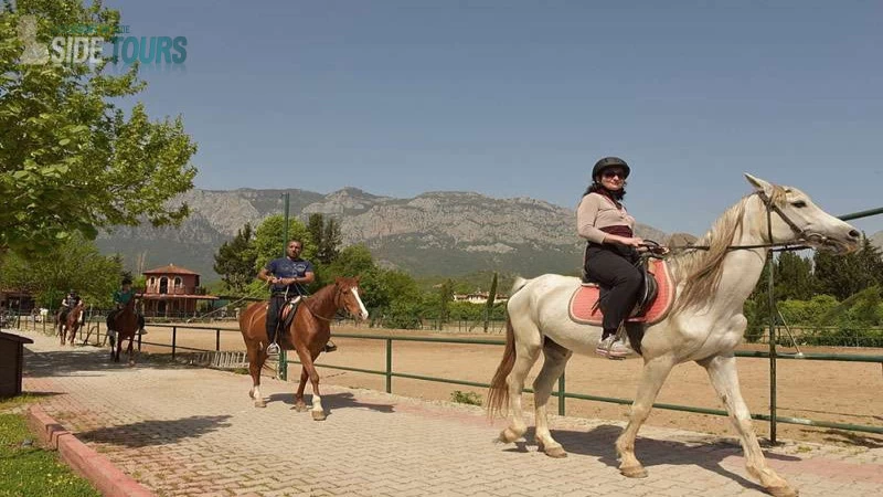 Horse riding in Side Turkey