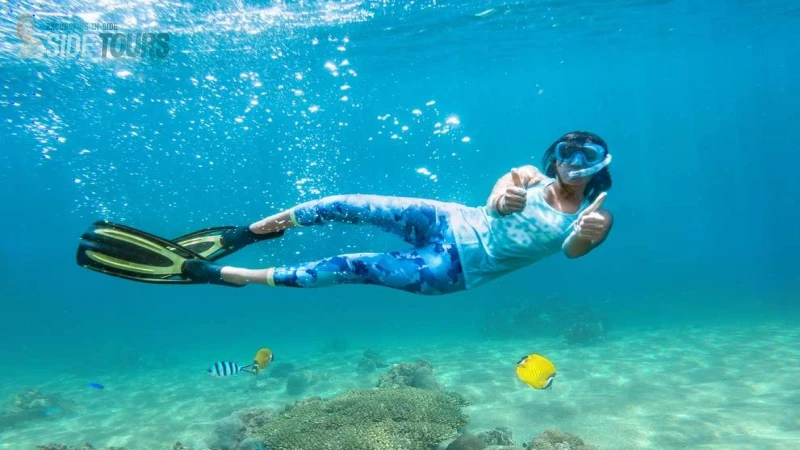 Snorkeling in Side Turkey, best places in Mediterranean