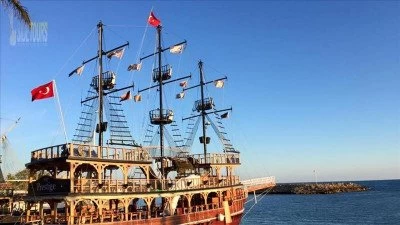 Statek piracki w Kumkoy Turcja